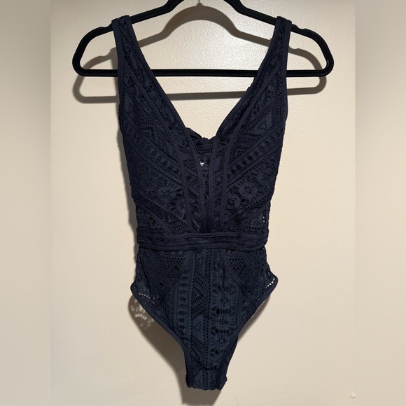 BECCA Black Lace One Piece Swimsuit - Picture 8 of 10